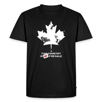 Canada, this country is not for sale - Men's Premium Organic T-Shirt - black - Front - Nico (187cm)