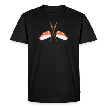 Sushi - T-shirt Premium bio Homme - noir - Devant - Nico (187cm)