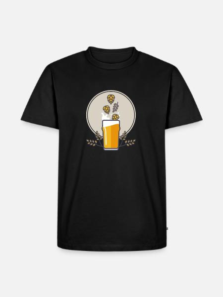 Beersplash - Männer Premium Bio T-Shirt - Schwarz