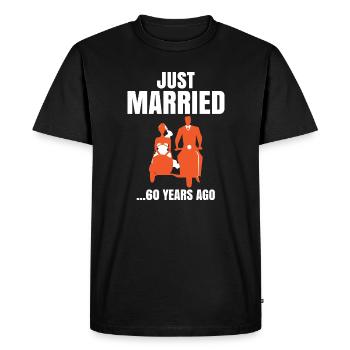 Je viens de me marier 60 ans de cadeau d'anniversaire de mariage - T-shirt Premium bio Homme - noir - Devant - Nico (187cm)