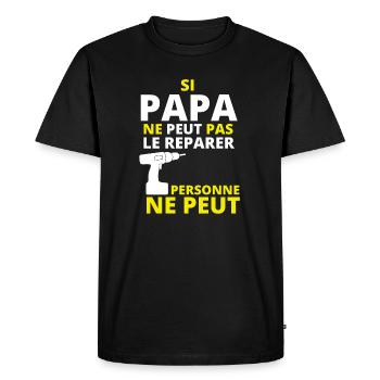bricoleur, bricoleur, bricolage - T-shirt Premium bio Homme - noir - Devant - Nico (187cm)