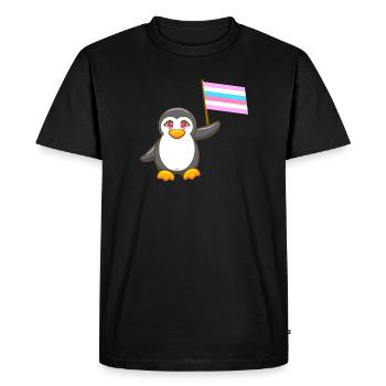 Gay Pride Antarctica Animal Penguin Bigender LGBT - Men's Premium Organic T-Shirt - black - Front - Nico (187cm)