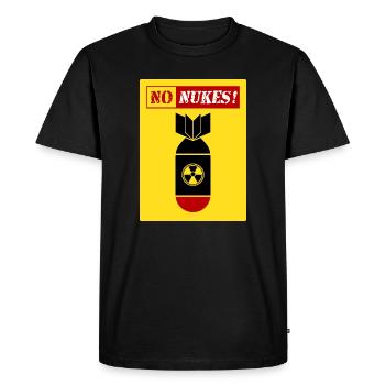 ANTI NUKES WEAPONS | NO NUKES MOVEMENT - Men's Premium Organic T-Shirt - black - Front - Nico (187cm)