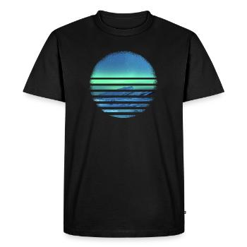 Aurores boréales Aurores boréales Aurores boréales - T-shirt Premium bio Homme - noir - Devant - Nico (187cm)