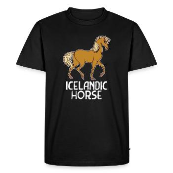 Haflinger Horses Horse Fool Statement Icelandic Horses - Men's Premium Organic T-Shirt - black - Front - Nico (187cm)
