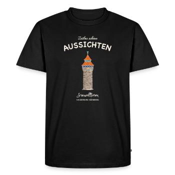 Nuremberg Kaiserburg Sinwellturm, Beautiful views - Men's Premium Organic T-Shirt - black - Front - Nico (187cm)