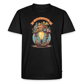 Nerd Land - Men's Premium Organic T-Shirt - black - Front - Nico (187cm)