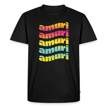 t-shirt Sicile amuri t-shirt idée cadeau amour - T-shirt Premium bio Homme - noir - Devant - Nico (187cm)