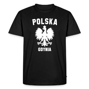 GDYNIA Polska Poland Polen - Men's Premium Organic T-Shirt - black - Front - Nico (187cm)