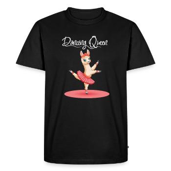 Alpaga Dancing Ballet En Tutu Rose Dancing Queen - T-shirt Premium bio Homme - noir - Devant - Nico (187cm)
