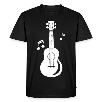 Graphiques Ukulele - T-shirt Premium bio Homme - noir - Devant - Nico (187cm)