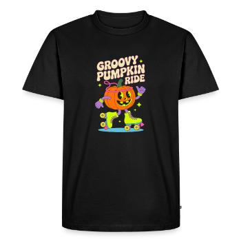 Groovy Pumpkin Inline Skate - Men's Premium Organic T-Shirt - black - Front - Nico (187cm)