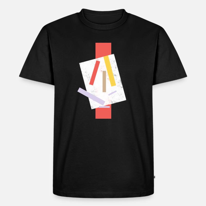Abstrakte Farbklecks Kunstdesign - Männer Premium Bio T-Shirt - Schwarz