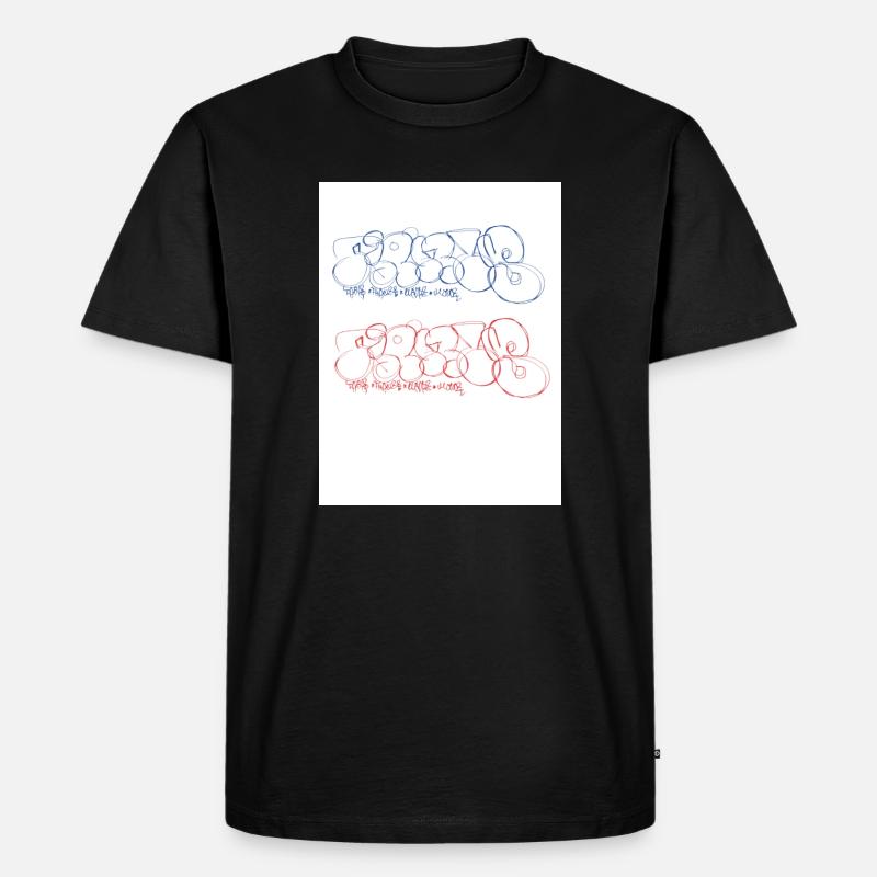 Paris Bubble Paris Throw-up Paris Graffiti - Männer Premium Bio T-Shirt - Schwarz