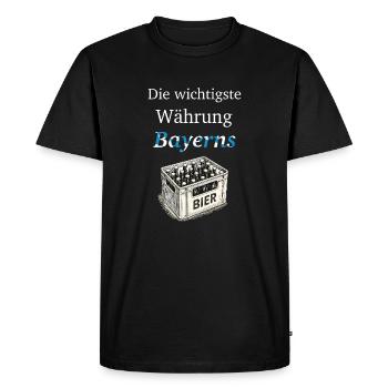 The most important currency of Bavaria - Men's Premium Organic T-Shirt - black - Front - Nico (187cm)
