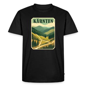 Motif rétro Carinthie - T-shirt Premium bio Homme - noir - Devant - Nico (187cm)