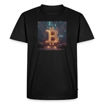 Bitcoin Power Development – Énergie dynamique - T-shirt Premium bio Homme - noir - Devant - Nico (187cm)