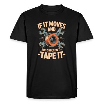 mechanic humor - Men's Premium Organic T-Shirt - black - Front - Nico (187cm)