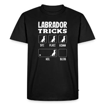 Astuces du Labrador - T-shirt Premium bio Homme - noir - Devant - Nico (187cm)
