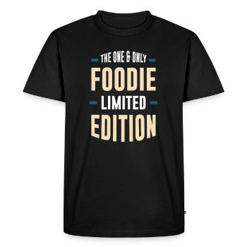 Édition limitée Foodie - T-shirt Premium bio Homme - noir - Devant - Nico (187cm)