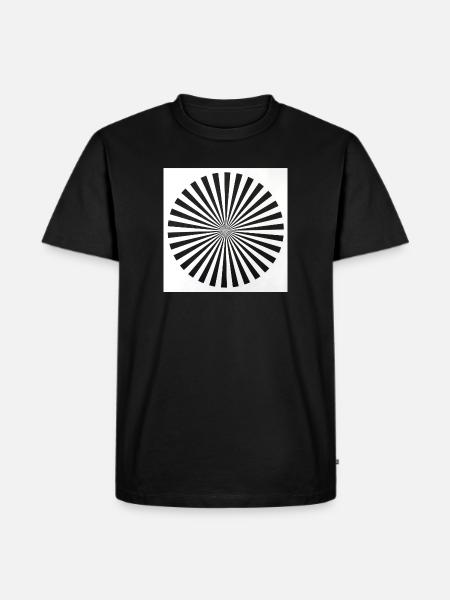 Radial Optical Illusion - Men's Premium Organic T-Shirt - black