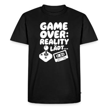 Game Over Reality - T-shirt Premium bio Homme - noir - Devant - Nico (187cm)