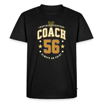 Tennis Coach Birthday 1956, Best Coach Shirt - Men's Premium Organic T-Shirt - black - Front - Nico (187cm)