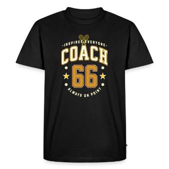 Tennis Coach Birthday 1966, Best Coach Mug - Men's Premium Organic T-Shirt - black - Front - Nico (187cm)