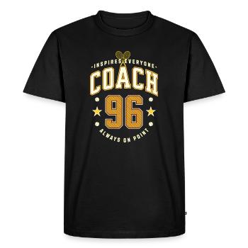 Anniversaire de l’entraîneur de tennis 1996, Tasse du meilleur entraîneur - T-shirt Premium bio Homme - noir - Devant - Nico (187cm)