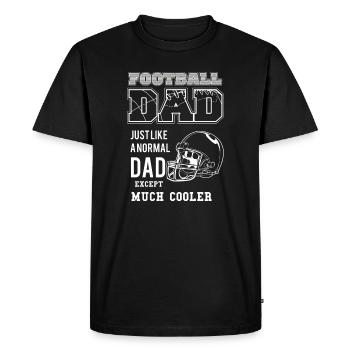 Papa footballeur comme un père normal - T-shirt Premium bio Homme - noir - Devant - Nico (187cm)