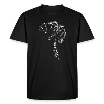 Silhouette de Schnauzer géant Chien Wilsigns - T-shirt Premium bio Homme - noir - Devant - Nico (187cm)