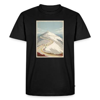 Ventoux Summit Road — Cycling Memory - Men's Premium Organic T-Shirt - black - Front - Nico (187cm)
