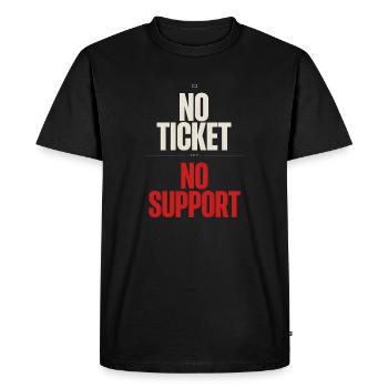 No Ticket No Support Computer Scientist IT Administrator - Men's Premium Organic T-Shirt - black - Front - Nico (187cm)