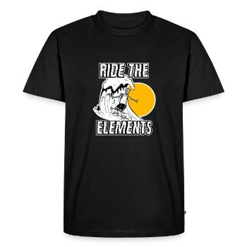 Squelette du Wave Rider - T-shirt Premium bio Homme - noir - Devant - Nico (187cm)