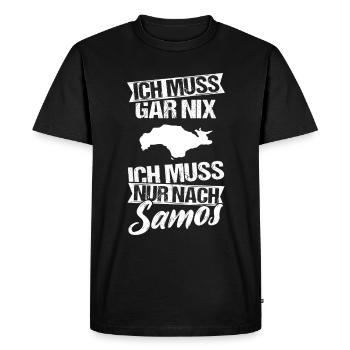 I don't have to do anything, I just have to go to Samos - Men's Premium Organic T-Shirt - black - Front - Nico (187cm)