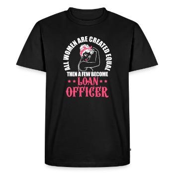 Toutes les femmes sont créées agent de prêt égal Conception - T-shirt Premium bio Homme - noir - Devant - Nico (187cm)