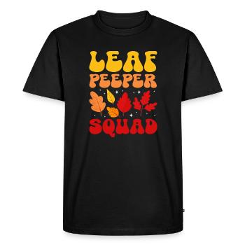 Leaf Peeper Squad Automne saison Feuille Collecte - T-shirt Premium bio Homme - noir - Devant - Nico (187cm)