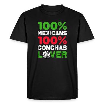 mexicains 100% conchas lover Design - T-shirt Premium bio Homme - noir - Devant - Nico (187cm)