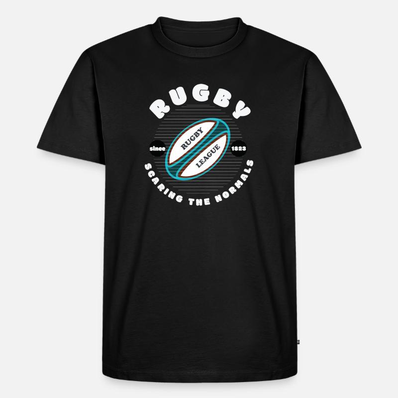 Rugby Scaring Normals - Männer Premium Bio T-Shirt - Schwarz