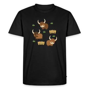 Yak Ranch - T-shirt Premium bio Homme - noir - Devant - Nico (187cm)