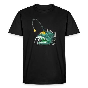 Poisson de mer profonde - T-shirt Premium bio Homme - noir - Devant - Nico (187cm)