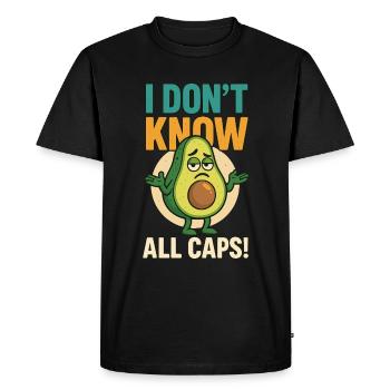 Avocat confus en forme de majuscule - T-shirt Premium bio Homme - noir - Devant - Nico (187cm)
