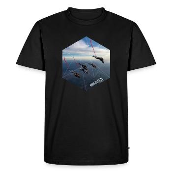 Angle fly - Männer Premium Bio T-Shirt - Schwarz - Vorne - Nico (187cm)