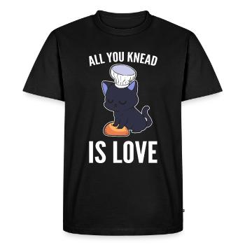 All You Knead Is Love Culinary Artist - Men's Premium Organic T-Shirt - black - Front - Nico (187cm)