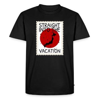 Drapeau du Japon utilisé Look Nihon drapeau japonais - T-shirt Premium bio Homme - noir - Devant - Nico (187cm)