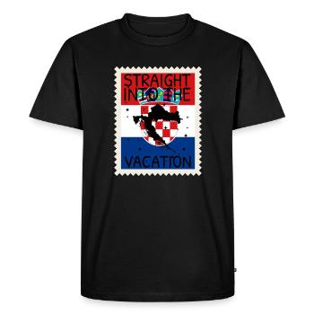 Drapeau de la Croatie Adriatique Zagreb Drapeau croate - T-shirt Premium bio Homme - noir - Devant - Nico (187cm)