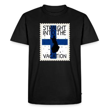Finland Flag Suomi Finnish Flag Used Look - Men's Premium Organic T-Shirt - black - Front - Nico (187cm)