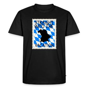 Bavaria Flag Used Look Bavarian Flag Vintage - Men's Premium Organic T-Shirt - black - Front - Nico (187cm)