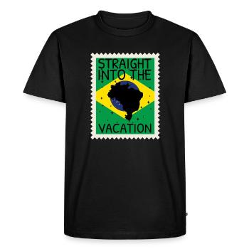 Flag of Brazil Flag of South America - Men's Premium Organic T-Shirt - black - Front - Nico (187cm)
