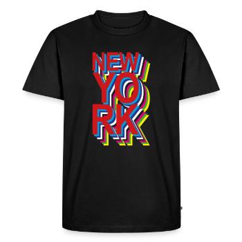 New York - T-shirt Premium bio Homme - noir - Devant - Nico (187cm)